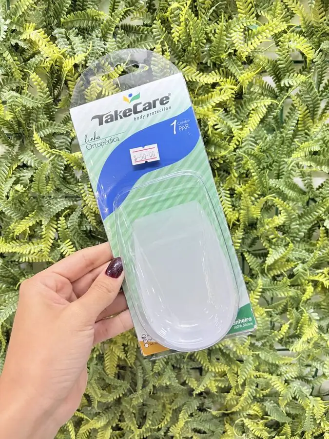 Calcanheira de silicone na embalagem